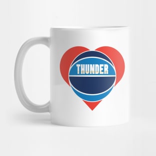 Heart Shaped Oklahoma City Thunder Basketball Mug